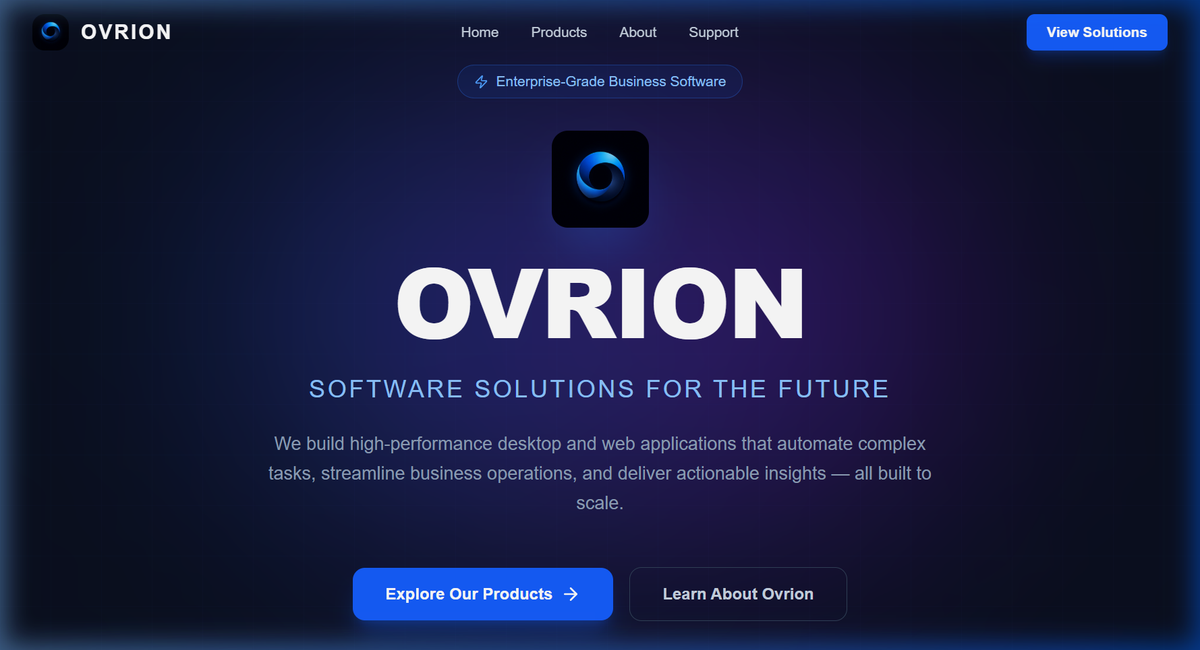 Ovrion Storefront Mockup