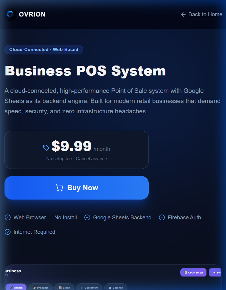POS System Mockup
